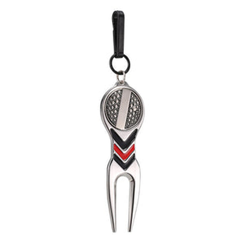 Golf Divot Repair Tool (Silver/Red/Black)