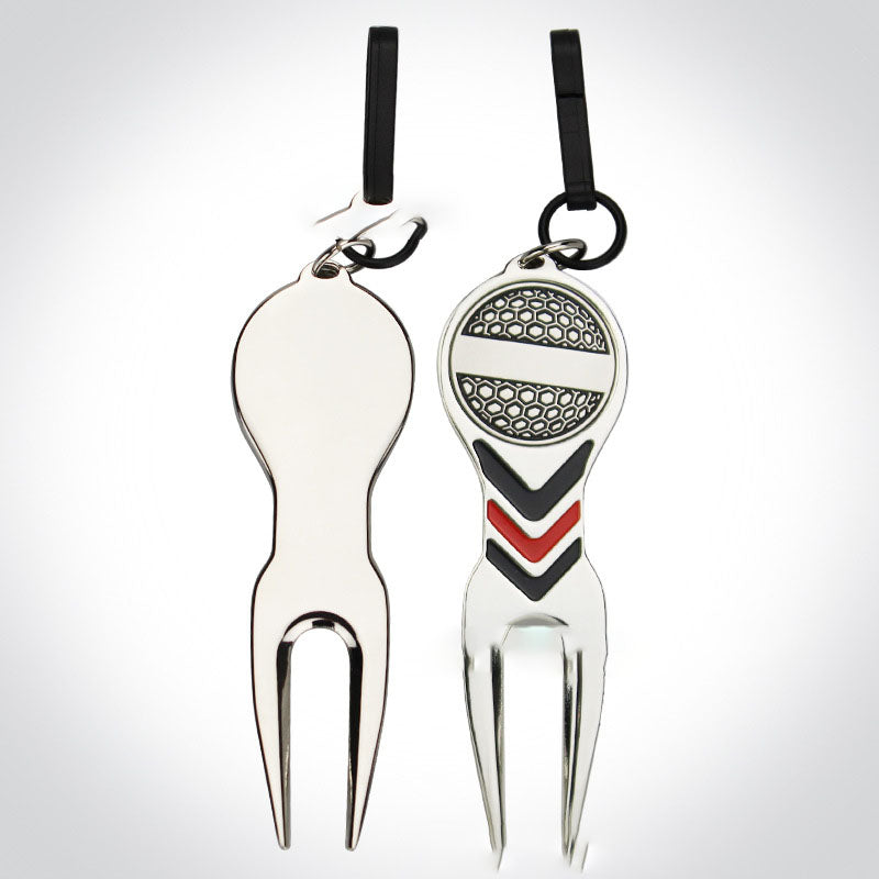 Golf Divot Repair Tool (Silver/Red/Black)